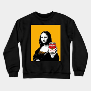 Mona Lisa Pop Art Campbell's Tomato Soup Crewneck Sweatshirt